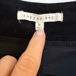Copper Key Black Velvet mini skirt